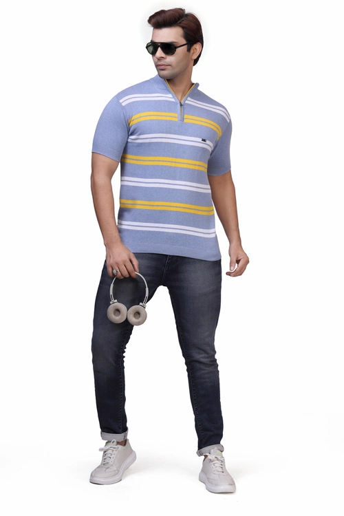 SF-1136B ( Starcotton Men Knitted Grey Black Round Neck Cotton T-Shirt ) (6)